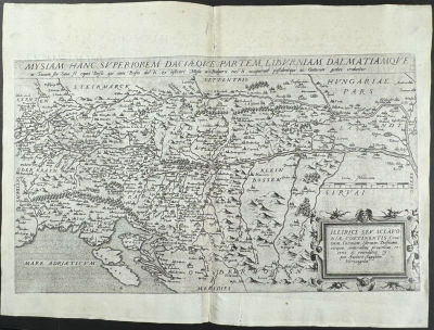 De Jode, Rare, pub. 1593 - Map of Croatia, Bosnia (Illirici Seu Sclavoniae Continentis Croatiam 