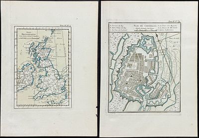 Bellin - 6 Maps of Britain, Holland, Copenhagen, Edinburgh, & Europe. Included in this lot: 