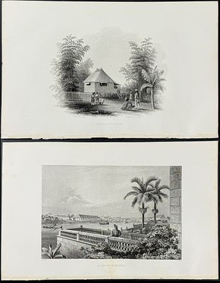 Wilkes - Pair of Engravings of Manilla, Philippines. Included in this lot: City of Manilla 