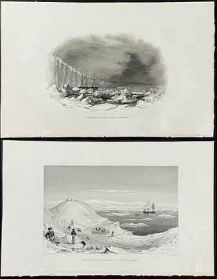 Wilkes - 4 Scenic Engravings. Included in this lot: Peacock in Contact with Iceberg View of the 