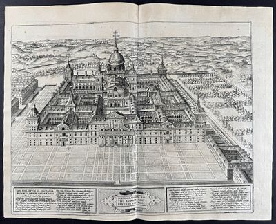Braun & Hogenberg, pub. 1575 - View of Escorial, the Royal Palace of Phillip II, King of Spain. T 
