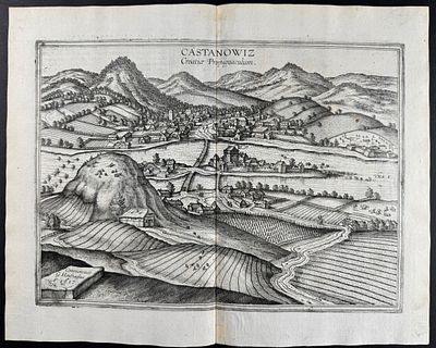Braun & Hogenberg, pub. 1575 - View of Kostajnica, Croatia. This extraordinary engraving is from 