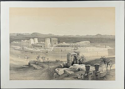 David Roberts - General View of the Island of Philae, Nubia. David Roberts' most famous work 