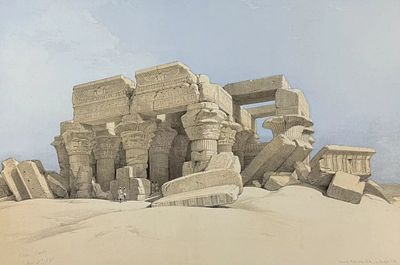 David Roberts - Remains of the Portico of the Temple of Kom Ombo. David Roberts' most famous 