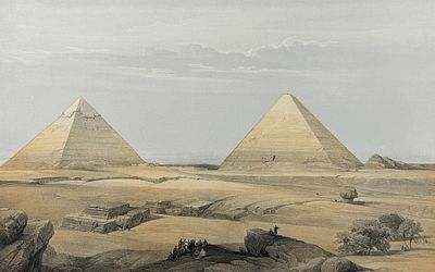 David Roberts - Pyramids of Geezeh. David Roberts' most famous work, The Holy Land, Syria 