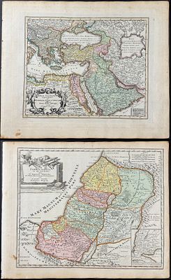 Kohler & Weigel - 3 Maps of the Holy Land, Persia, and Ottoman Empire. Included in this lot: Map 