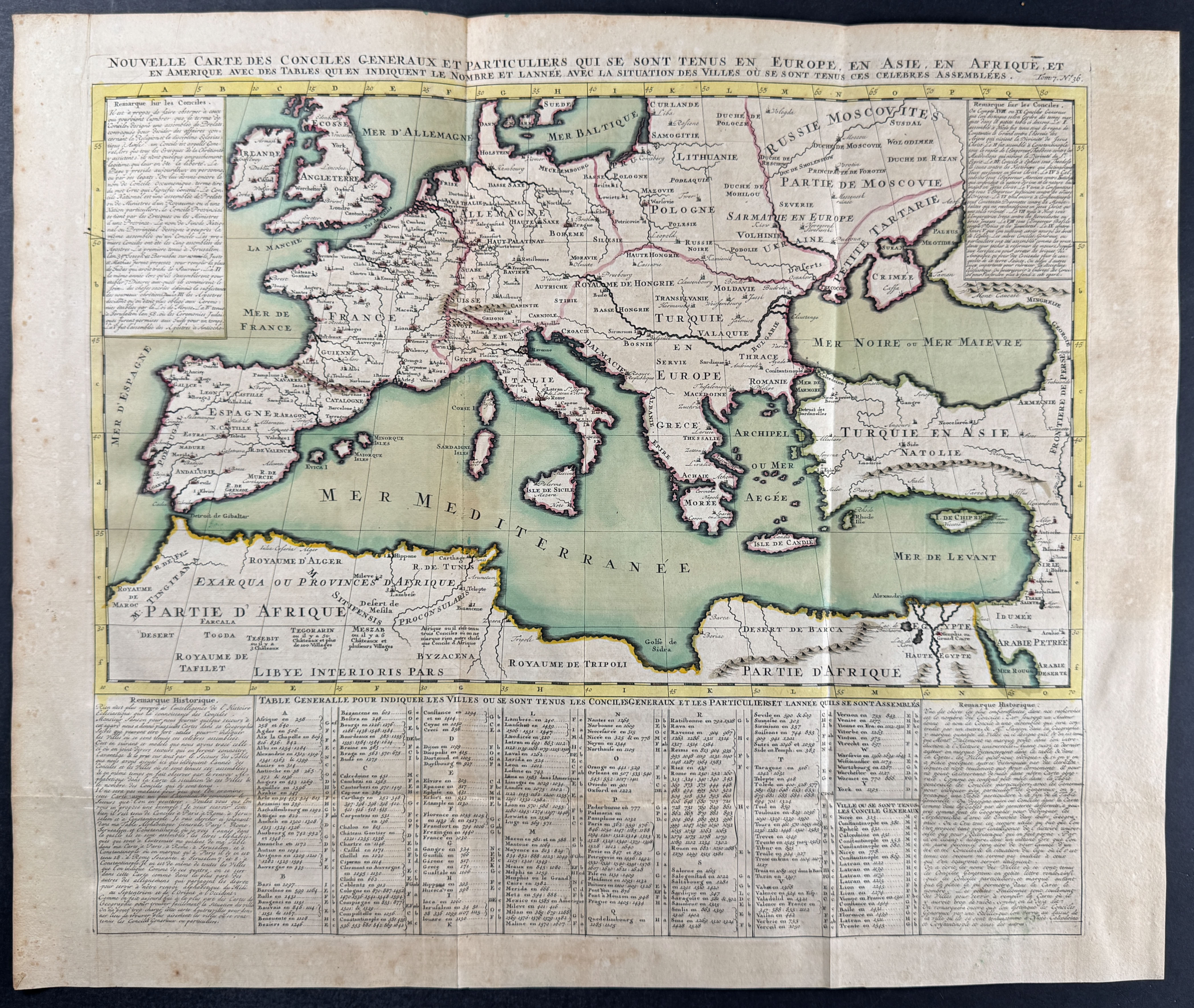 Lot 90049 - Chatelain - Map of Europe with Councils of the Catholic ...