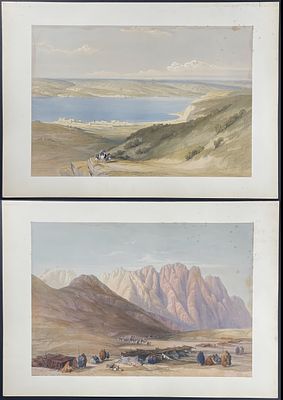 David Roberts, Royal Sub. Ed. - 4 Lithographs from The Holy Land, Syria, Idumea, Arabia, Egypt