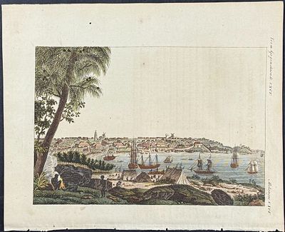 Bertuch, Australia - View of Sydney and the Mouth of the Parramatta. This attractive originally