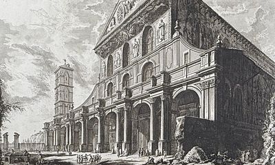 Piranesi - View of the Basilica of S. Paolo fuori delle Mura [St. Paul outside the Walls] 