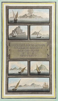 Hamilton & Fabris - Volcano, One of the Lipari Islands (Title). This sensational engraving is