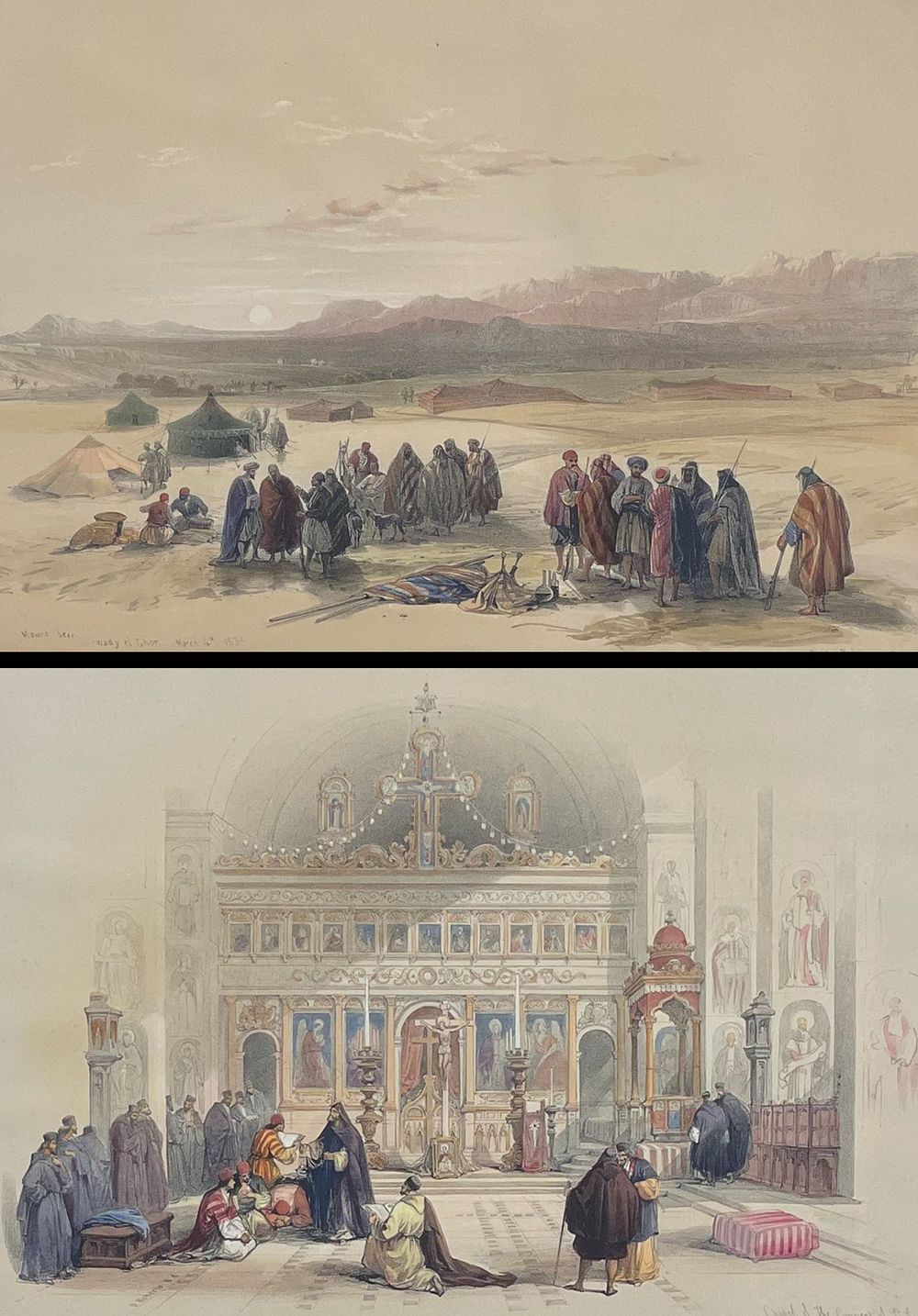 David Roberts, Royal Sub Ed - 4 Lithographs of Holy Land, Syria, Idumea, Arabia, Egypt, & Nubia. 