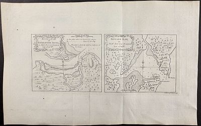 Captain Cook - Chart of the Endeavor River & Botany Bay. This historic engraving is from Captain 