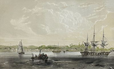 Vaillant - View of Singapore (Vue de Singapour). 78. This fine folio lithograph is from August 