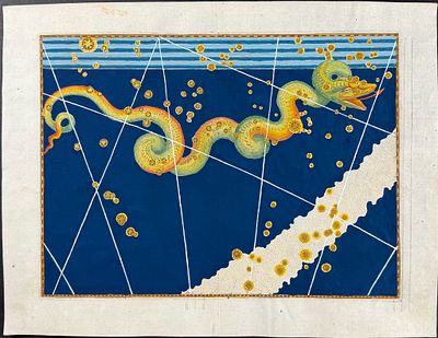 Bayer - Constellation Chart: Serpent. Perhaps the most influential book in celestial maps 