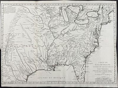 Charlevoix after Bellin - Map of America with Louisiana Territory, Mexico, Virginia, Florida 