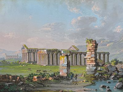 De Vito, Original Painting - Ancient Pesto Gate (Antica Porta di Pesto). This truly exquisite 