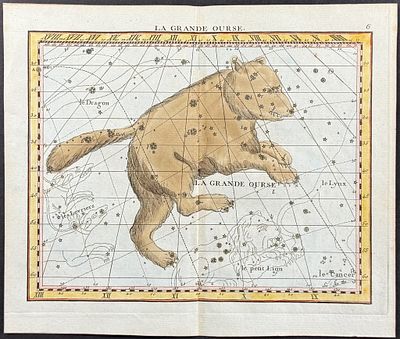 Flamsteed - Constellation or Celestial Chart: Great Bear. 6. This captivating celestial 
