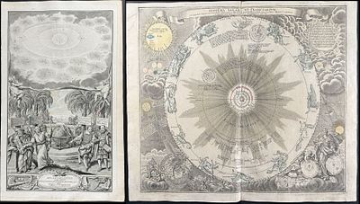 Doppelmayr & Homann - 4 Engravings of Celestial or Astronomy Charts & Frontispiece. This 