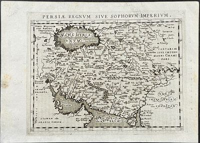 Magini's Ptolemy, pub. 1596 - Map of Persia. This engraved map is from Claudius Ptolemaeus 