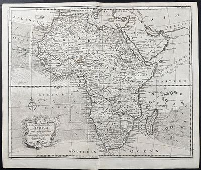 Harris - A New & Correct Map of Africa. This fascinating engraving is from John Harris's 