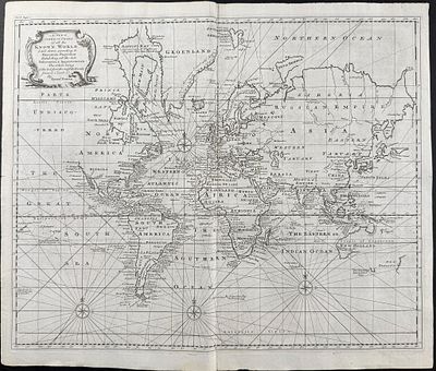 Harris - A New & Common Chart of all the Known World. This fascinating engraving is from John 