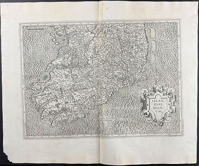 Mercator & Hondius, pub. 1630 - Map of Ireland. This exceptional folio map is from Gerard 