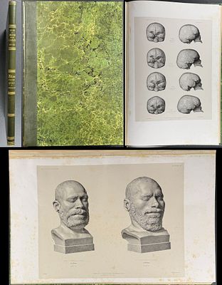 Dumont's Voyage au Pole Sud - Volume with 50 Anthropology Plates. This volume with 50 folio 