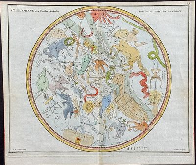 Flamsteed - Constellation or Celestial Chart: Southern Hemisphere Sky. 29. This captivating 