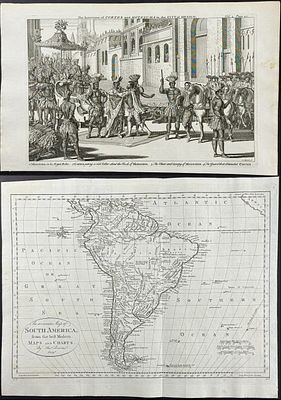 Harris - Pair of Engravings on Mexico, South America. Included in this lot: The Interview of 