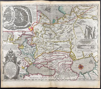 Blaeu, pub. 1642 - Map of Moscow, Russia. This remarkable, originally hand-colored engraving is 