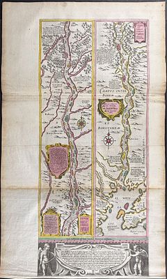 Blaeu, pub. 1642 - Map of Dnieper River (Russia, Ukraine). This remarkable, originally 