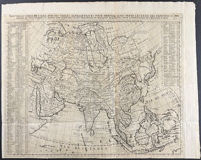 Chatelain - Map of Asia. This historic engraving is from Henri Abraham Chatelain's Atlas 