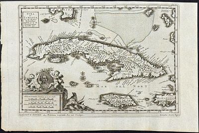 Van der Aa - Map of Cuba & Jamaica. This rare historic engraving is by Pieter van der Aa's De 