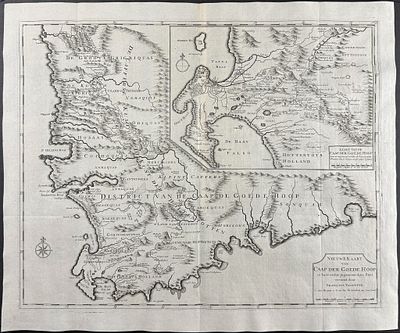 Valentijn - Map of the Cape of Good Hope, Africa. This remarkable engraving is from Francois 