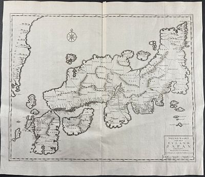 Valentijn - Map of Japan. This remarkable engraving is from Francois Valentijn's Oud en Nieuw 