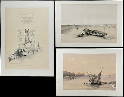 David Roberts - 4 Lithographs from Holy Land, Syria, Idumea, Arabia, Egypt, & Nubia. Included in 
