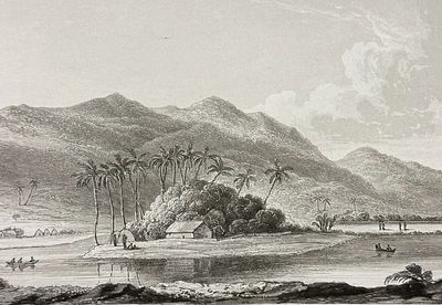 Byron, Hawaii - View Near Honoruru, Oahu (Honolulu, Sandwich Islands). This first edition 