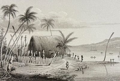 Byron, Hawaii - MorainearKarakakooa (Sandwich Islands). This first edition engraving is from 