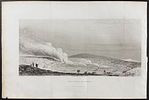 Byron, Hawaii - Great Volcano of Peli, at Hawaii. This first edition engraving is from George Image - 1