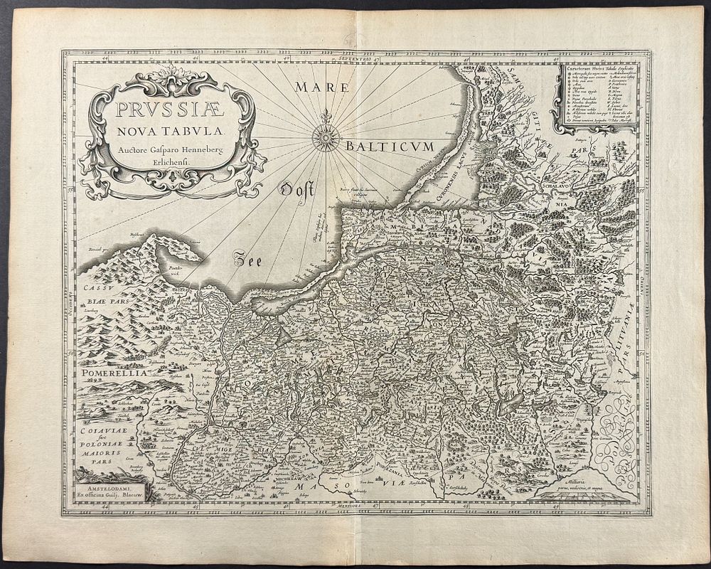 Blaeu - Map of Prussia. This historic map is from a composite atlas. It is from Willem Janszoon 