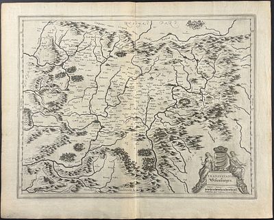 Blaeu - Map of Transylvania, Romania. This historic map is from a composite atlas. It is from 