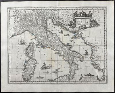 Blaeu - Map of Italy. This historic map is from a composite atlas. It is from Willem Janszoon 