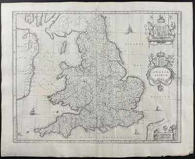 Blaeu - Map of England. This historic map is from a composite atlas. It is from Willem Janszoon 