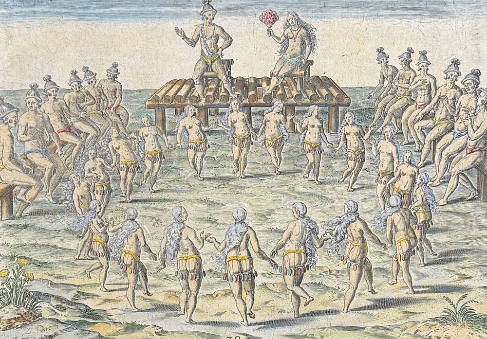 De Bry - Florida - Solemnities as the king receives a queen. This significant, historic 