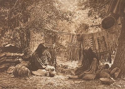 Edward Curtis - Apache Camp. This moving photogravure in quarto size is from Edward Curtis's The 