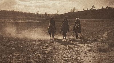 Edward Curtis - Jicarillas. This moving photogravure in quarto size is from Edward Curtis's The 