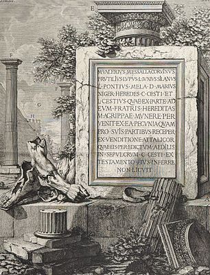 Piranesi - Pyramid of C. Cestius [Piramide di C. Cestio. 42. This outstanding folio etching is 