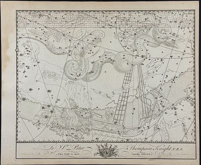 Bevis, Rare - Constellation or Star Chart of Serpent, Argo Navis, Centaur. This rare 