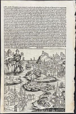 Schedel, pub. 1493 - View of Turkey / Verso: View of Thrace (Tracia) among Bulgaria, Greece, & 